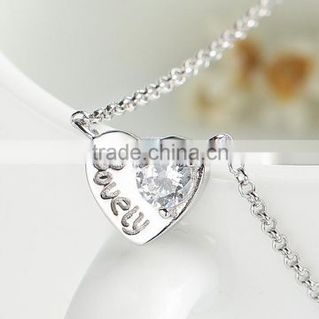 SCI083 heart shape pendant with crystal