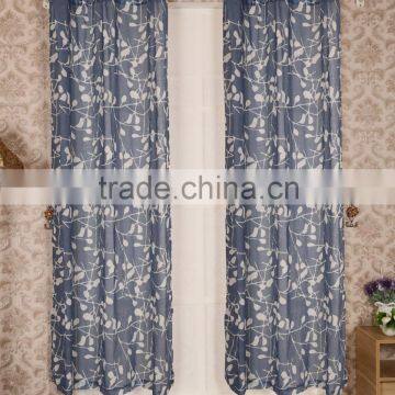 100% Polyester dolly voile Printed Fabric Curtain Panel drapery