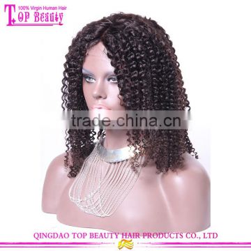 Wholesale Price Middle Part Human Hair Wig Lace Front 18 Inches Curly Hair Wig For Black Women