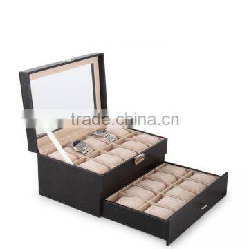 Newly 2layer for popular watch box luxury of wood