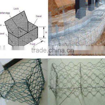 Galvanized welded gabion mesh