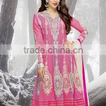 PINK NET SALWAR SUIT