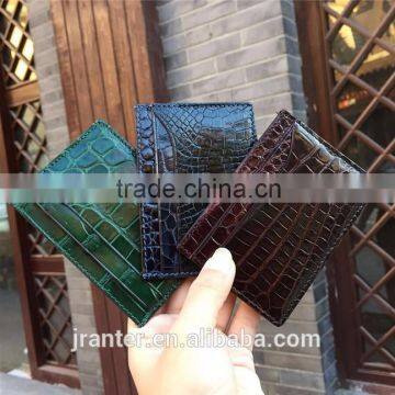 Simple Design Leather Bank Card Holder Customize Crocodile Card Holder photo-4