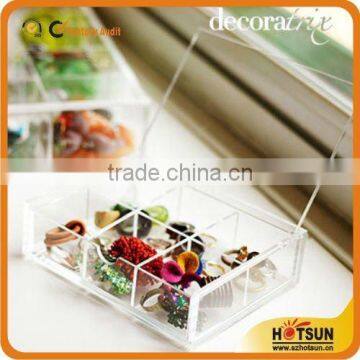 top grade acrylic candy box with hinge lid