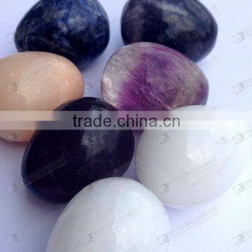 Wholesale natural gemstone eggs 15x20mm(amethyst,lapis ect)