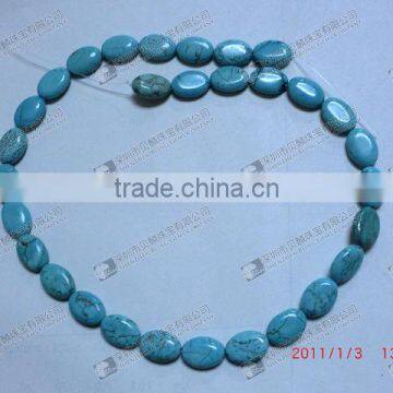 Turquoise stone oval shaped beads