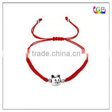 Hot selling custom cat eye knot cord bracelet