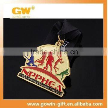 Custom gold metal souvenir hiking award medallion