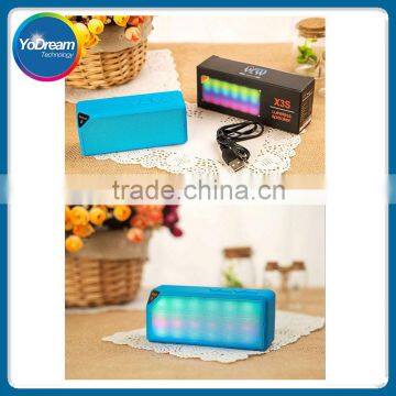 2016 Popular Bluetooth Wireless Speaker X3s Flashing Light Speaker Loud Sound Pulse Speaker