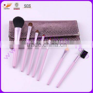 7pcs Pink Wooden Handle Best Cosmetic Brushes Kits