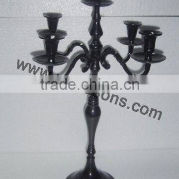 Jet Black Candelabra For Party Used And Weddings Decorations photo-3
