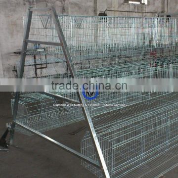 Galvanized Layer Chicken Cages / Poultry Battery Cages