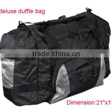 PVC Coated Mesh Construction Heavy Duty Zipper Deluxe Travel Duffle Bag