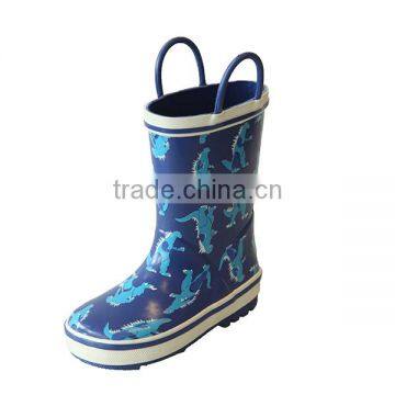 REACH Kids Blue Dinosaur Rubber Rain Boots