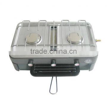 Garden Party Backyard Party Outdoor Portable Gas Double Burner BBQ Grill Stove photo-3