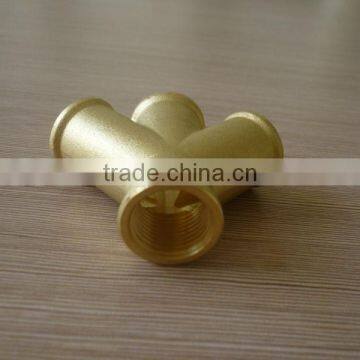 brass German Type Quick female W-four way connector / copper fitting pipe,