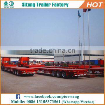 Container Carrier 3 Axles 20ft 40ft Gooseneck Trailer Flatbed photo-3