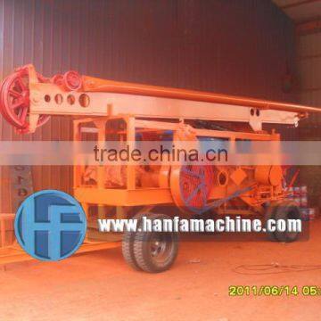 easy moving percussion piling machine HF-6A, trailer type