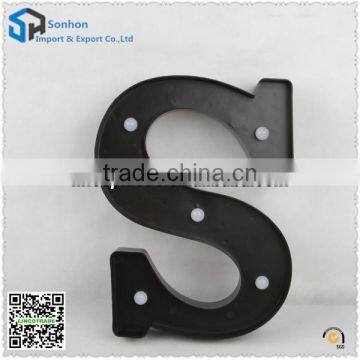 PP Hotel Letters Plastic LED Lighted / Letter" S" Decoration Lamp With 2AA Battery photo-2