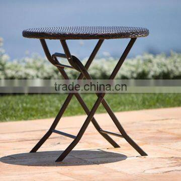Patio Resin Rattan Furniture 3 PCS Set of Foldable Table and Chair photo-3