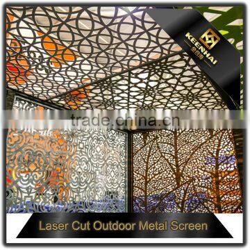 Outdoor Aluminum Decorative Laser Cut Corrugated Fencing Panels