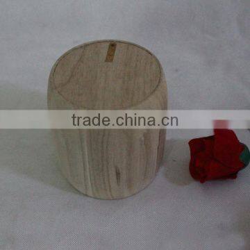 Customize Round Mouth Wooden Tea Packing Cans,coffee Beans Storage Box