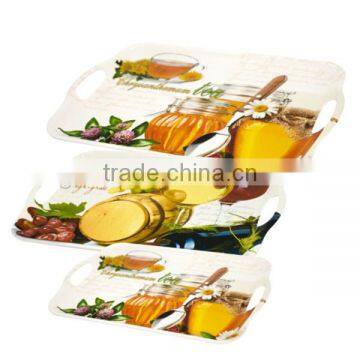 cheap large square plastic tray with handle