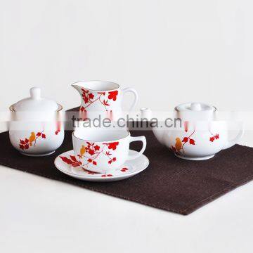 15pcs Wholesale Ceramic Promotional Cheap Tea and Coffee Set photo-3