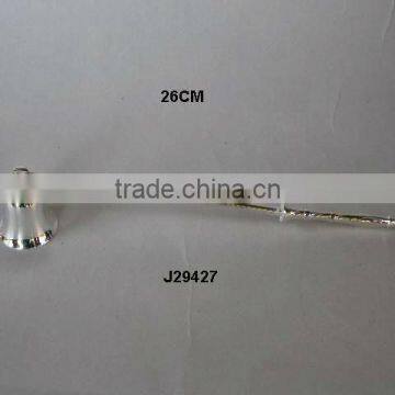 Silver Plated Candle Snuffer in 26cm Made in Brass