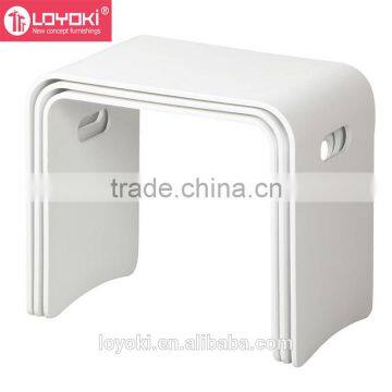 Set Of 3 Mondern MDF Wood Nesting Tables Nest of 3 Coffee Tables Living Room Side End Tables photo-3