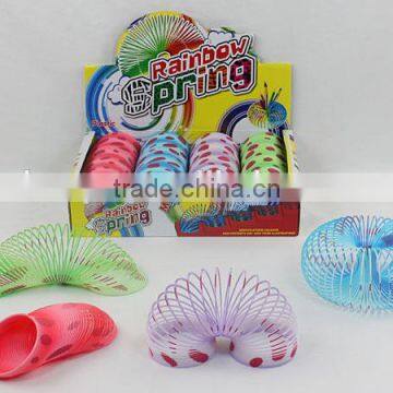 hot sale promotional gift plastic rainbow spring toys for kids/promotional gift magic rainbow circle