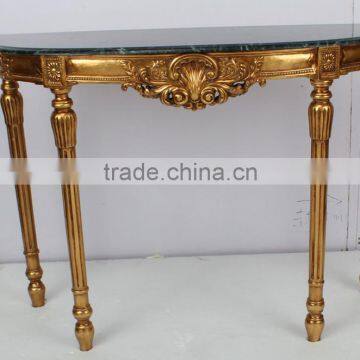French Style Green Marble Console Tables For Sale photo-2