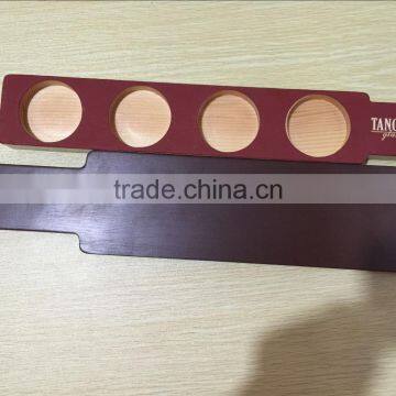Wholesales in china handmade unfinished pine wooden beer cup tray holder
