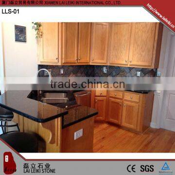 Various Shapes Indian Granite Black Galaxy Black Polished Granite Table Top for Dining photo-3