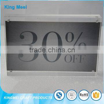 2017 clear transparent acrylic product sign board