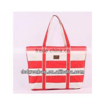 2014 popular stripe canvas handbag
