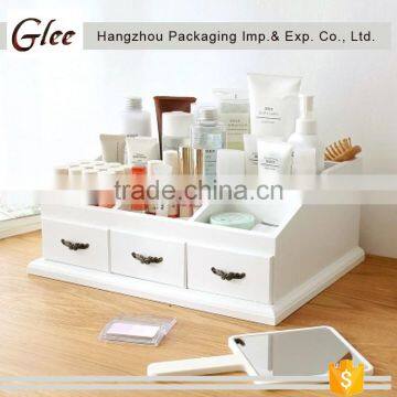 Latest style superior beautiful Wooden Storage Box Jewelry Container Makeup Organizer Case Handmade DIY Assembly