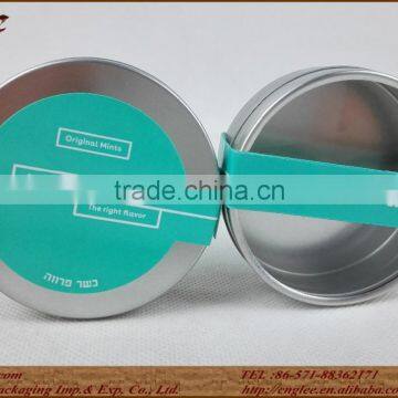 First quality round tin box with PVC window for wholesale