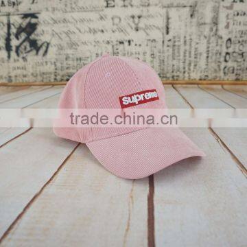 Corduroy Fabric Embroidery Patch Baseball Cap photo-3