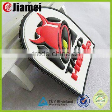 OEM design garment clothing triangle brand logo patch 3D custom silicone label