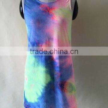 2016 Vestidos Watercolor Print Dresses Pencil Women Dress Summer Dresses photo-3