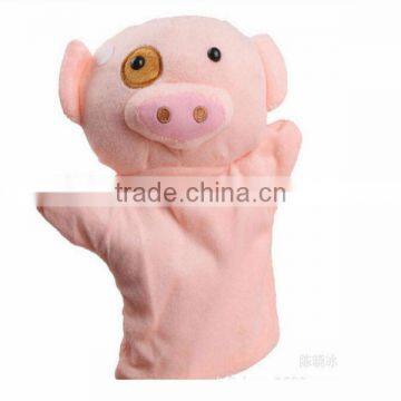 Funny pink animal custom made puppets plush making hand puppets