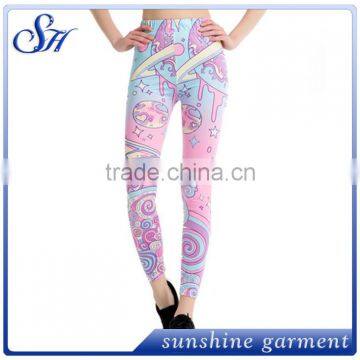 KX019 Polyester Women's Novelty Leggings With Various Prints 2017 photo-4
