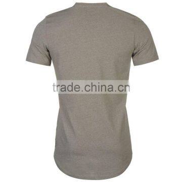 Wholesale Fashion Style Scooped Bottom Curved Hem t Shirts for Man photo-4