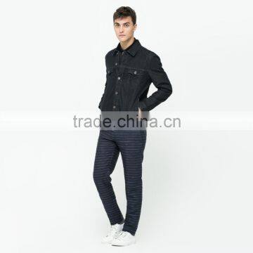 Wholesale Custom Plain Black Winter Man Jacket Denim Factory Price photo-4