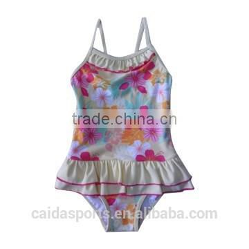 Good quality nylon/spandex baby girl swimsuit one piece swimwear