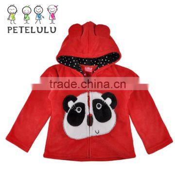 In Stock Kid Jacket Panda Coral Velvet Jacket for 1-6 Years Children Girl