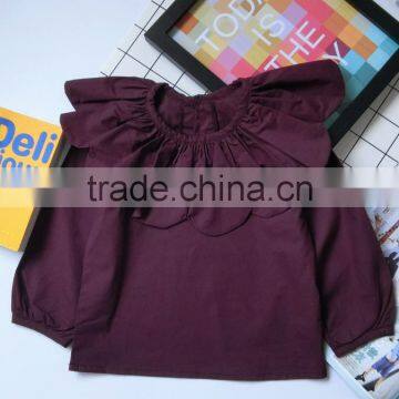 Flower Design Collar Long Sleeve Blouse Baby Girl Spring Autumn Clothes Wholesale photo-3