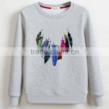 China Oem Cheaper Customized TC65/35fleece 300grm Printed Crewneck Sweatshirt With Good Quality photo-3