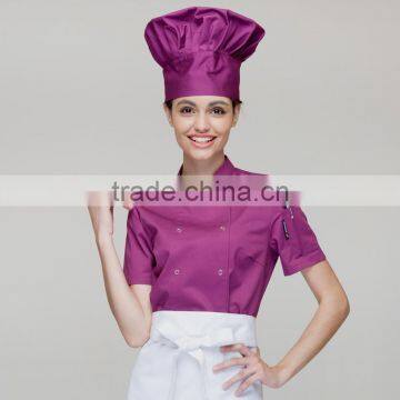 Chinese Factory Wholesale Female Chef Jacket Short/Long Sleeve Restaurant Hotel Chef Coverall Uniform Work Clothes photo-2